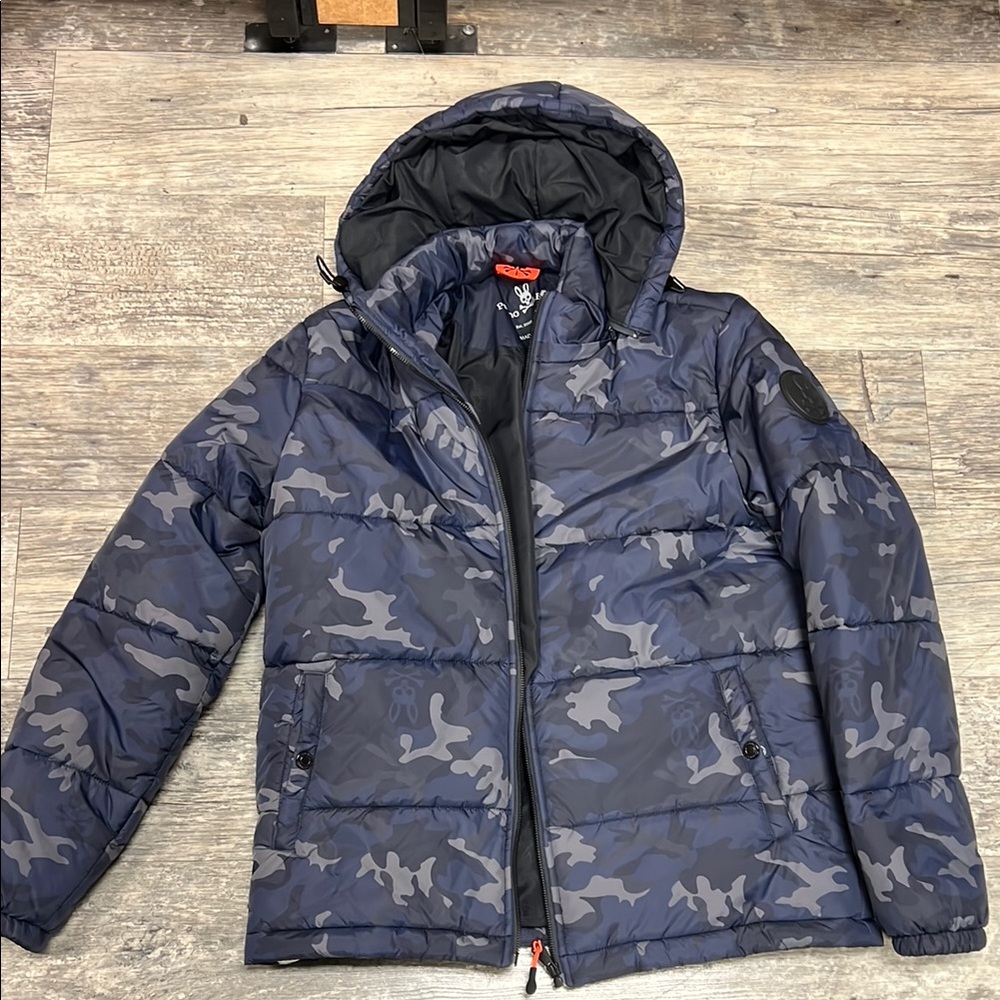 Men's Blue Camouflage Psycho Bunny Jacket